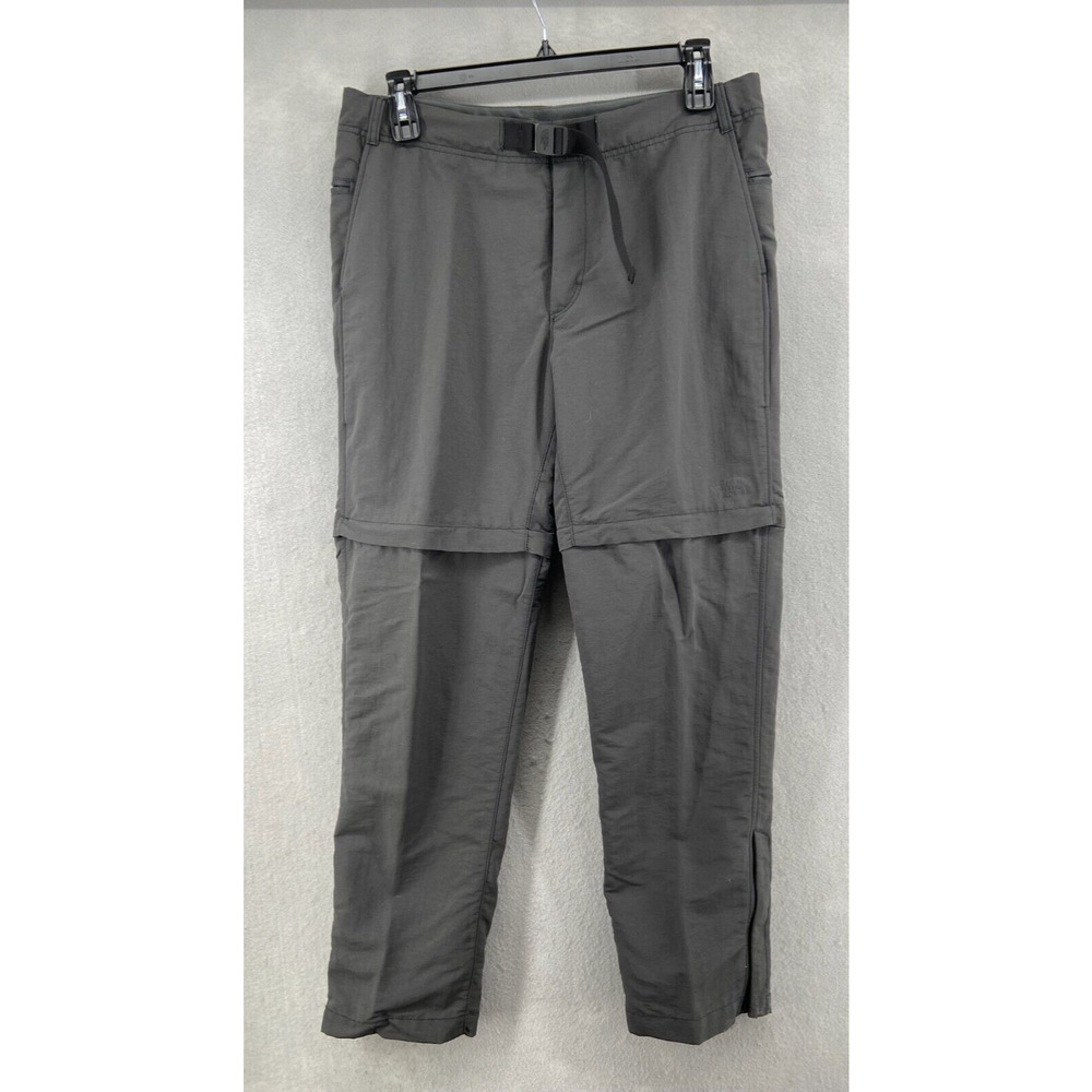 The North Face Pants Mens Sz 36x32 Gray Convertible Leg Belted Nylon‎ Zipper